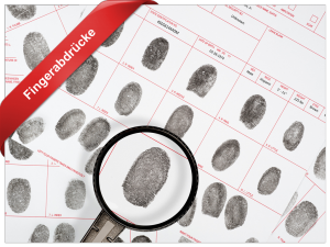 Fingerabdrücke untersuchen mit 10 Finger-Spurenträger