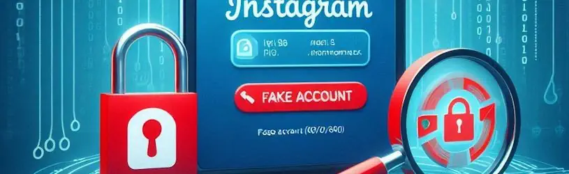 Symbolische Darstellung zur Erkennung gefälschter Instagram-Profile