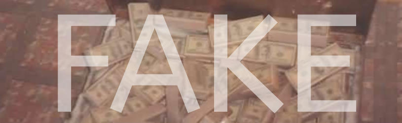Fake Geldkoffer eines Betrügers