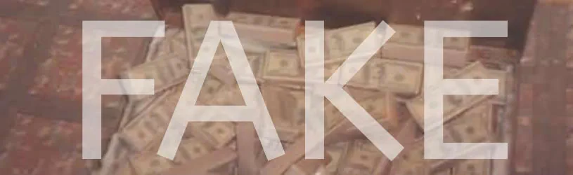 Fake Geldkoffer eines Betrügers