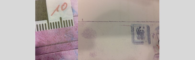 Fingerabdrücke auf Papier