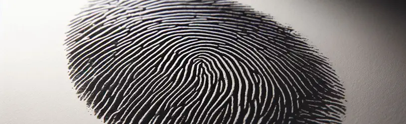 Professionell genommene Fingerabdrücke für internationale Formulare.