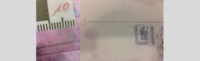 Fingerabdrücke auf Papier