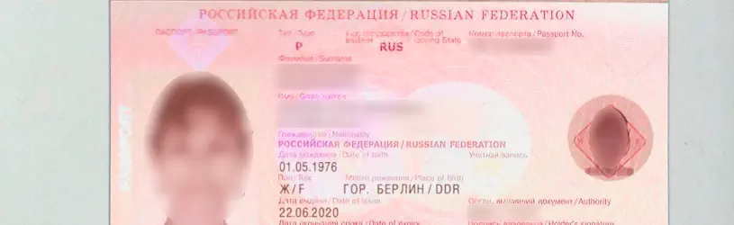 Gefälschter russischer Personalausweis