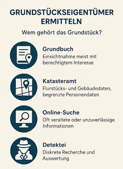 Grundbuch, Katasteramt, Online-Suche und Detektei im Überblick