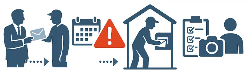 Übergabe des Schreibens, fristgerechter Zustellzeitpunkt, Einwurf in den Hausbriefkasten und dokumentierter Nachweis der Zustellung. 