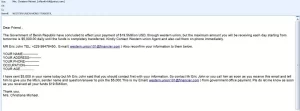 Betrugs E-Mail Vorspiegelung falscher Tatsachen