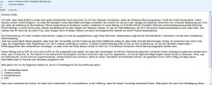 Betrugs E-Mail Erbschaft