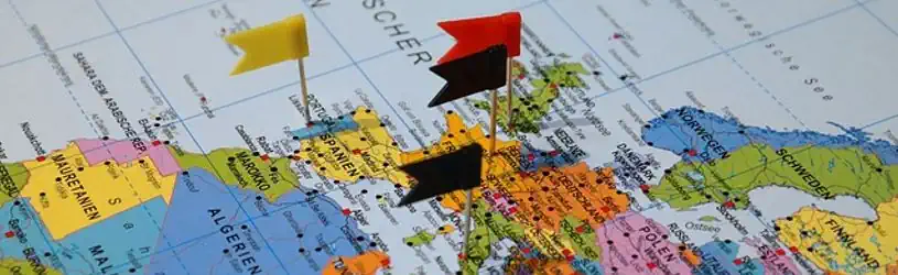 Personensuche weltweit dargestellt anhand eine internationalen Karte