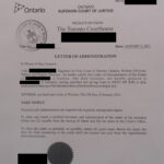 Das Gerichtsschreiben aus Kanada.